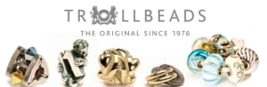 Beads argento, oro e vetro Trollbeads